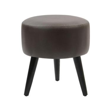 Imagem de Puff Banco Luca Em Tecido Sintético Sintético - Marrom - Cor: Marrom