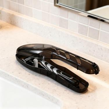 Imagem de Protetor de barbear manual de viagem portátil, estojo de armazenamento de plástico transparente para barbeador masculino e refis de lâmina, acessórios organizadores de suporte universal