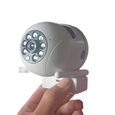 Imagem de Câmera de Segurança com Visão Noturna, LED Infravermelho, Branca, Compacta,voz,comando por aplicativo