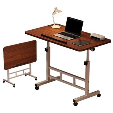 Imagem de Mesa de apoio, mesa dobrável para computador com roda de freio, painel reversível dobrável, placa espessa, faixa de elevação de 60 ~ 80 cm/65 ~ 87 cm, mesa móvel sobre a cama C 80 x 40 cm