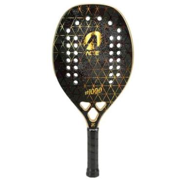 Imagem de Raquete De Beach Tennis 100% Carbono 3K Preto Dourado Bt1000 - ACTE