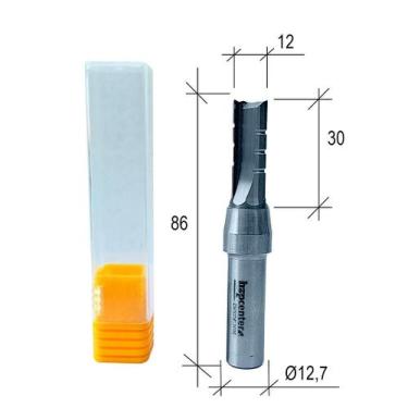 Imagem de Fresa Router CNC Corte Ø12 x AC 30mm x HØ12,7mm x 3 Cortes - hzp Cente
