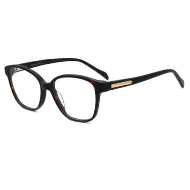 Imagem de FERAVIA Óculos retangulares modernos para mulheres, armação clássica, vintage, lentes transparentes, óculos sem grau