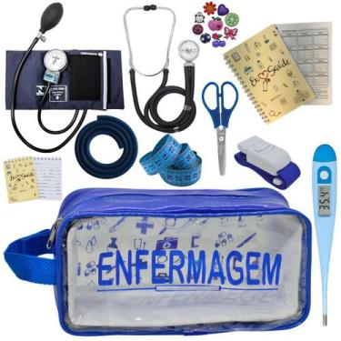 Imagem de Kit Enfermagem Profissional Glicose Estagio Saude Completo - PREMIUM, 