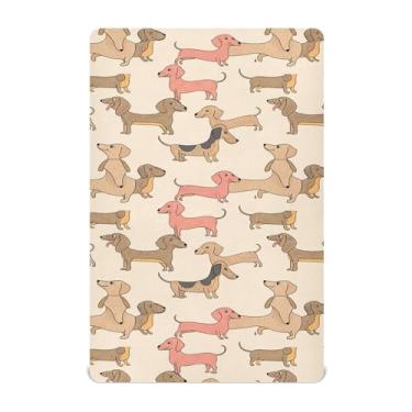 Imagem de SEHANY Lençol de berço de cachorro fofo para meninos e meninas, macio, respirável, elástico, lençol com elástico padrão para bebês de 27 x 99 cm