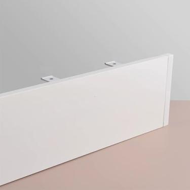 Imagem de Cortina de teto mastro cortina sanefa caixa sanefa para porta deslizante, painel de cortina 100% blackout sem trilhos, conjunto de saia de alumínio branco para sala de estar (10,5 cm, 1 m / 3,3 pés)