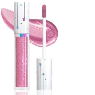 Imagem de Delineador de sombra líquida brilhante com glitter, delineador em bastão metálico colorido de alto pigmento, à prova d'água, conjunto de maquiagem brilhante de longa duração para mulheres, 18# rosa