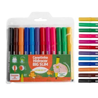 Imagem de Canetinha Hidrocor Big Slim Estojo com 12 unidades Leo&Leo Leonora - 1