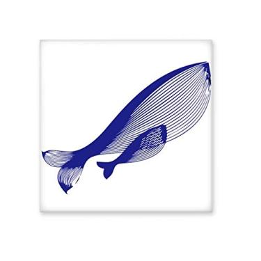 Imagem de Azulejo de cerâmica brilhante, oceano, baleia, azul, decalque brilhante