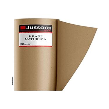 Imagem de Bobina de Papel Kraft, Santeck, 60 cm, 80 Gramas, 7 kg, Sem Brilho, Rolo de 140 Metros