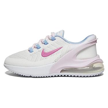 Imagem de Nike Air Max 270 Go para meninos (criança grande), Summit Branco/Fúcsia Cósmica/Cobalt Bliss, 18