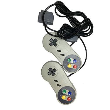 Imagem de 【2 Pack】 Classic SNES Controller with 7 Pin Connector Gamepad Compatible with Super Nintendo SNES/NES Classic