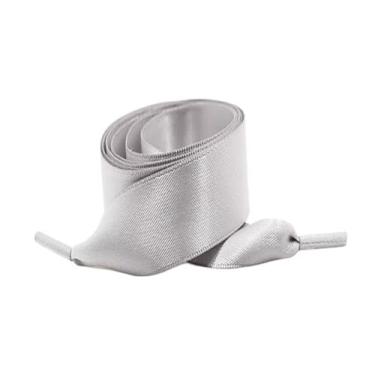 Imagem de 1Pair Satin Shoe Laces Flat Silk Ribbon Shoelaces Width Boots Sneakers Laces For Shoes Length (Color : Light grey, Size : 80cm)