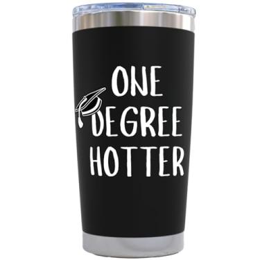 Imagem de KLUBI One Degree Hotter Tumbler 20 Ounce Graduation Gifts for Her Hotter By One Degree PhD Graduation Gifts College Graduation Gifts for Women Masters Degree Graduation Gifts One Degree Hotter Cup Mug