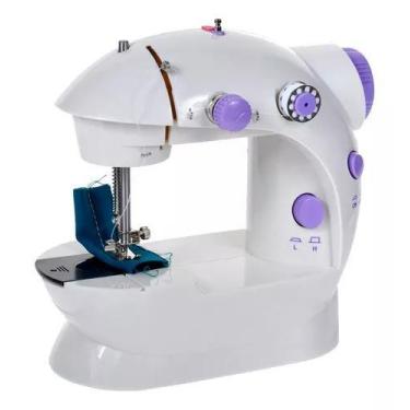 Imagem de Mini Máquina De Costura Elétrica Portátil Com Pedal SM-202A - Rhos