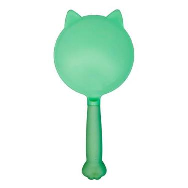 Imagem de Espelho de Mão para Maquiagem Gatinho Orelha Patas - Equipe Y, Verde