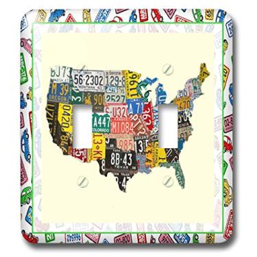 Imagem de 3dRose LLC lsp_14896_2 Interruptor de chave dupla jogo de placa de licença