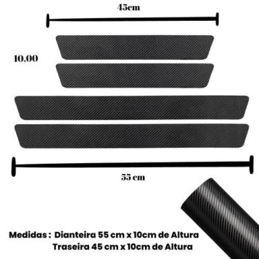 Imagem de Adesivo Proteção Soleira Peugot208 Fibra De Carbono 4d 4pçs - ALLTAK T