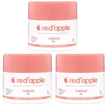Imagem de Kit 3 Desodorante Em Creme Natural 55G - Red Apple