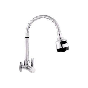 Imagem de Torneira Gourmet De Parede P/ Cozinha Flex. ¼ De Volta Cromo - MQC