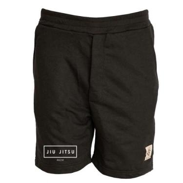 Imagem de Bermuda Masculina Moletom Jiu Jitsu Academia Treino Casual - Ragor, P,