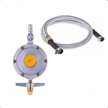 Imagem de Kit Regulador 506/01 Gás 2kg Aliança+ 80cm Mang Metal + Abraç - Hidrog