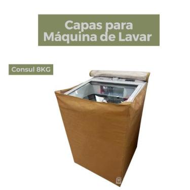 Imagem de Capa para lavadora consul 8kg impermeável flex - Capas Flex, BEGE