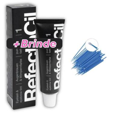 Imagem de Tintura Coloração Refectocil Pure Black Preto 1 Para Sobrancelhas e Ci