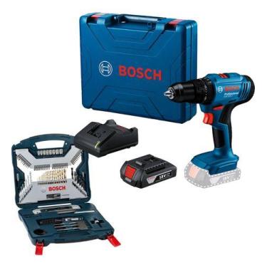 Imagem de Furadeira Parafusadeira Impacto Gsb 183 Li Com Kit 100 Peças - Bosch