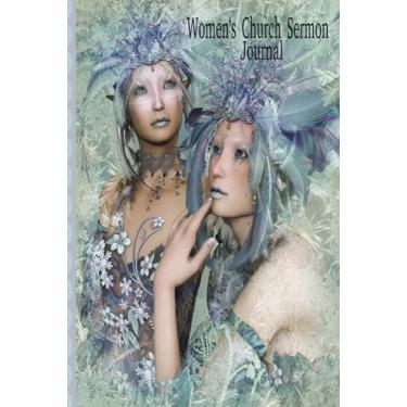 Imagem de Women Church Sermon Journal: Bible Study | Notes | College Ruled | 200 Pages | 6 x 9 in