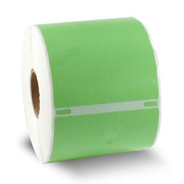 Imagem de BETCKEY Etiquetas coloridas compatíveis com Dymo 30857 (2-1/4" x 10") Etiquetas de crachá de identificação de visitante, compatível com impressoras Dymo LabelWriter Thermal 450, 4XL e Zebra [1 rolo, 250 etiquetas, verde]