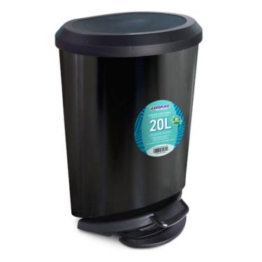 Imagem de Lixeira com Pedal Preta 20 Litros Arqplast