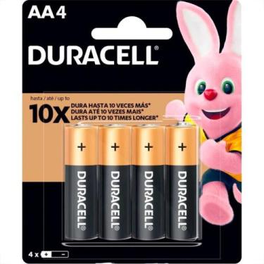 Imagem de Pilha Duracell Alcalina Pequena Aa Cartela Com 4 Pecas