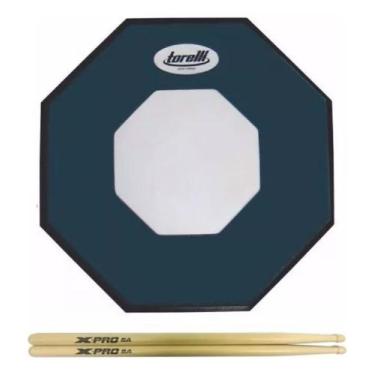Imagem de Pad Dupla Face 12'' Torelli Ta555 + Par De Baquetas, Preto