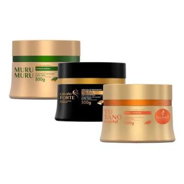 Imagem de Kit Cronograma Capilar para Cabelos Frágeis Hidratação, Reconstrução, 