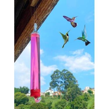 Imagem de Bebedouro de vidro fino luxo para beija flor e pássaros ar livre - Dal