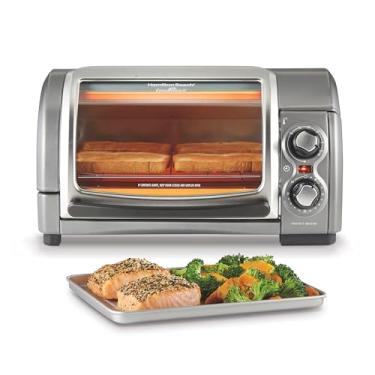 Imagem de Hamilton Beach 31344D Fácil Alcance com Porta Roll-Top Torradeira Forno 4 Fatias Prata