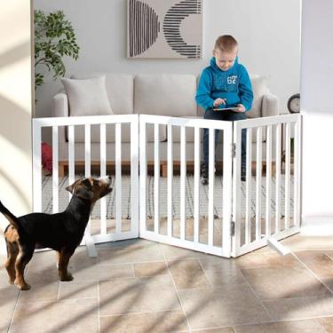 Imagem de Cerca Autônoma para Pet Dog Gate SFJC - 60x2,2x60cm (Branca)