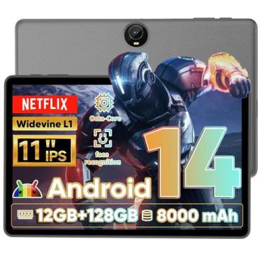 Imagem de Tablet TUOHAITIME Android 14" - 12GB+128GB+1TB - Desbloqueio Facial