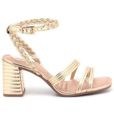 Imagem de Sandália Tanara Salto Bloco Tira Tornozelo Feminino T8112-Feminino