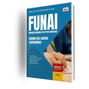 Imagem de Apostila FUNAI  - Comum aos Cargos - Temporários - Apostilas Opção