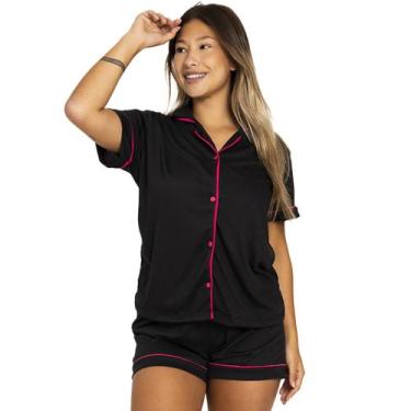 Imagem de Baby Doll Blogueira Aberto Com Botão Feminino Adulto - Use.D, Preto, G
