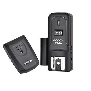 Imagem de Radio Flash Godox CT-16 com 16 canais - kit com transmissor e receptor