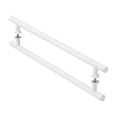 Imagem de Puxador Branco Para Porta De Vidro Madeira Pivotante 40Cm - Metalcromo