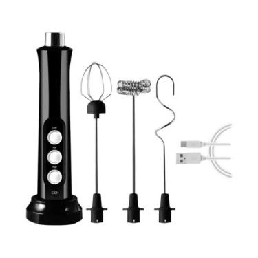 Imagem de Batedor de Leite Portátil Sem Fio - Recarregável, 3 Velocidades, USB, 