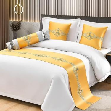 Imagem de HSTANGKY Corredores de cama de hotel para cama king size cobertas decoração moderna lenço de cama para pé da cama solteiro queen size acessórios de cama para casa