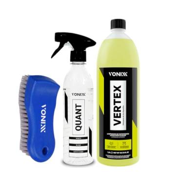 Imagem de Kit Vertex 1,5l Limpeza Estofados Automotivo e Residencial + Quant 500ml + Escova Para Limpeza De cerdas Macias Vonixx