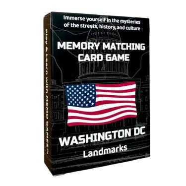 Imagem de MEMO GAMES Memory Matching Card Game - Washington, D.C. Landmarks – Fun & Educational Family Concentration Game for Teens, Adults & Seniors – Travel Pack