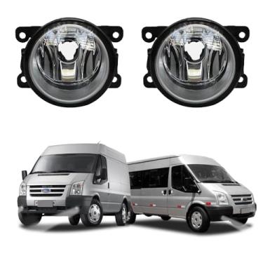 Imagem de Par Farol de Milha para Transit 2009 a 2014 Farolete Auxiliar Neblina