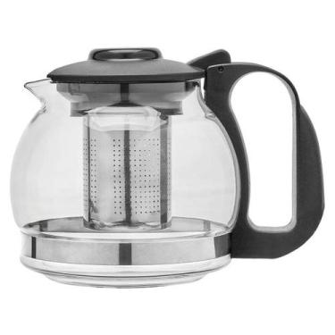 Imagem de Chaleira Bule de Vidro 1200ml com Infusor em Aço Inox para Chá e Café 